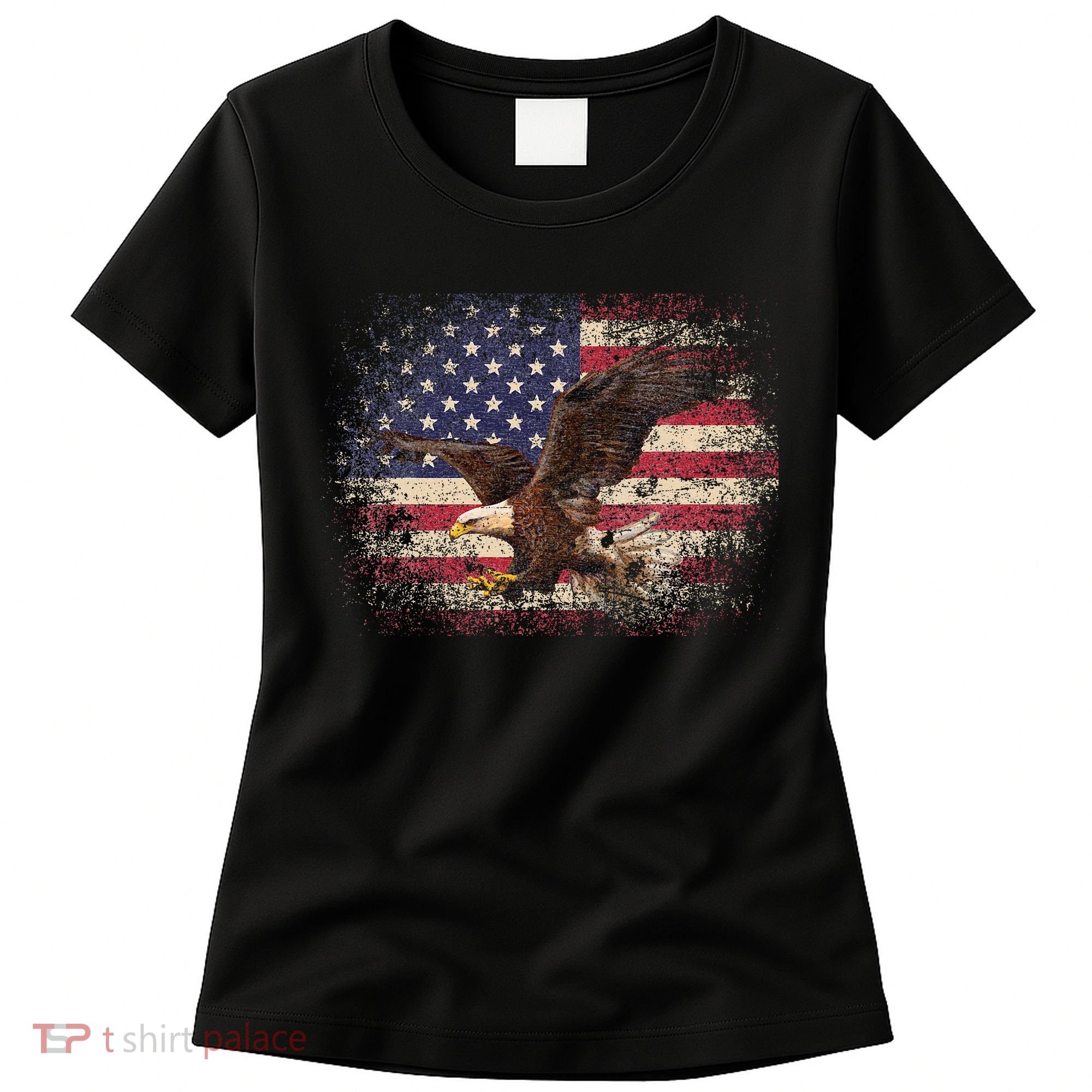 Bald Eagle 4th Of July Christmas Gift American Flag Country Women's T-Shirt