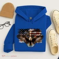 Bald Eagle 4th Of July American Usa Flag Eagle Patriotic Hoodie thumb 4