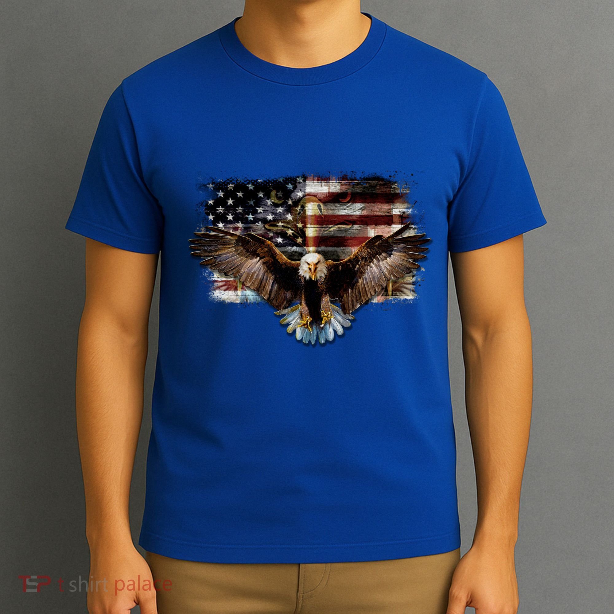 Bald Eagle 4th Of July American Usa Flag Eagle Patriotic T-Shirt