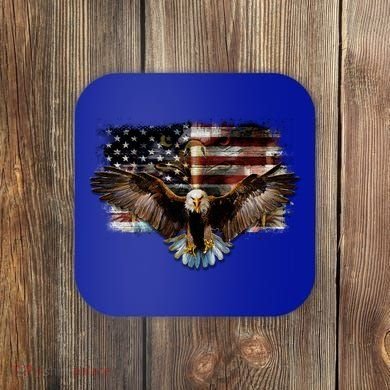 Bald Eagle 4th Of July American Usa Flag Eagle Patriotic Coaster