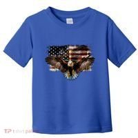 Bald Eagle 4th Of July American Usa Flag Eagle Patriotic Toddler T-Shirt thumb 0