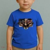 Bald Eagle 4th Of July American Usa Flag Eagle Patriotic Toddler T-Shirt thumb 2