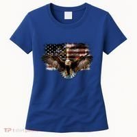 Bald Eagle 4th Of July American Usa Flag Eagle Patriotic Women's T-Shirt thumb 0