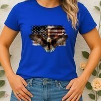 Bald Eagle 4th Of July American Usa Flag Eagle Patriotic Women's T-Shirt thumb 2