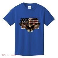 Bald Eagle 4th Of July American Usa Flag Eagle Patriotic Kids T-Shirt thumb 0
