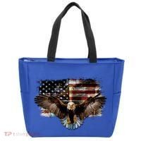 Bald Eagle 4th Of July American Usa Flag Eagle Patriotic Tote Bag thumb 0