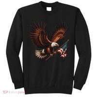 Bald Eagle American Flag 4th Of July Patriotic Man Woman Sweatshirt thumb 0