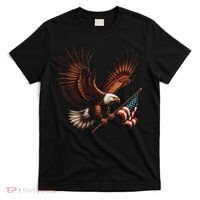 Bald Eagle American Flag 4th Of July Patriotic Man Woman T-Shirt thumb 0