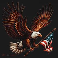 Bald Eagle American Flag 4th Of July Patriotic Man Woman Women's Hoodie thumb 2