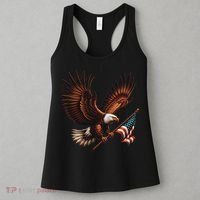Bald Eagle American Flag 4th Of July Patriotic Man Woman Women's Tank Top thumb 3