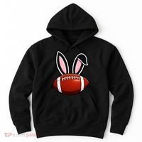 Bunny Ears American Football Fan Funny Easter Hoodie thumb 0