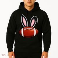 Bunny Ears American Football Fan Funny Easter Hoodie thumb 2