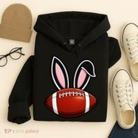 Bunny Ears American Football Fan Funny Easter Hoodie thumb 4