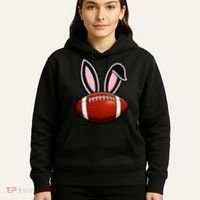 Bunny Ears American Football Fan Funny Easter Hoodie thumb 5