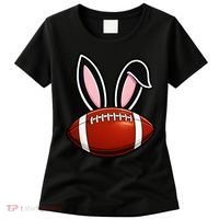 Bunny Ears American Football Fan Funny Easter Women's T-Shirt thumb 0