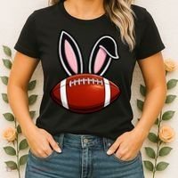 Bunny Ears American Football Fan Funny Easter Women's T-Shirt thumb 2