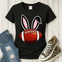 Bunny Ears American Football Fan Funny Easter Women's T-Shirt thumb 3