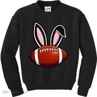 Bunny Ears American Football Fan Funny Easter Kids Sweatshirt thumb 0