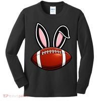 Bunny Ears American Football Fan Funny Easter Kids Long Sleeve Shirt thumb 0