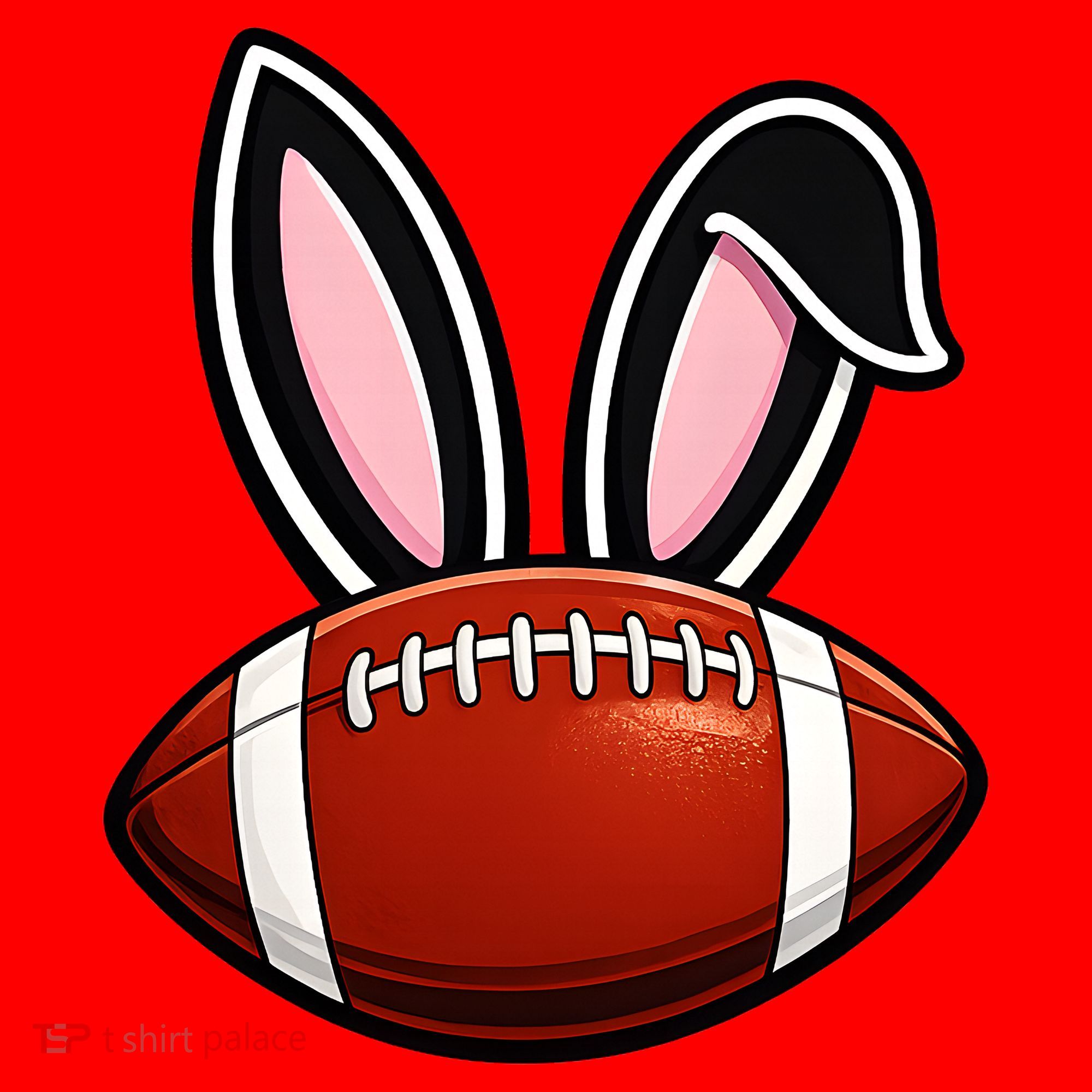 Bunny Ears American Football Fan Funny Easter Santa Hat