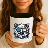 Bald Eagle American Usa 4th Of July Patriotic Funny Eagle Coffee Mug thumb 3