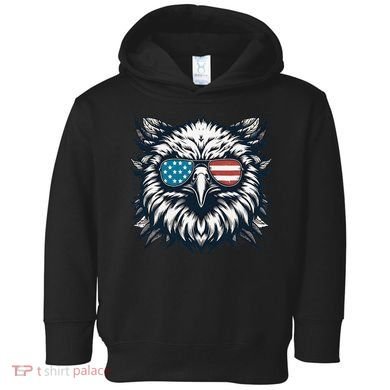 Bald Eagle American Usa 4th Of July Patriotic Funny Eagle Toddler Hoodie