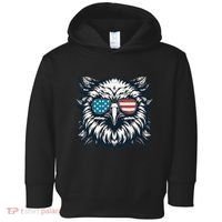 Bald Eagle American Usa 4th Of July Patriotic Funny Eagle Toddler Hoodie thumb 0