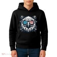 Bald Eagle American Usa 4th Of July Patriotic Funny Eagle Kids Hoodie thumb 4
