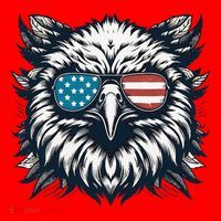 Bald Eagle American Usa 4th Of July Patriotic Funny Eagle Santa Hat thumb 1