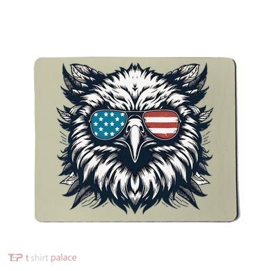 Bald Eagle American Usa 4th Of July Patriotic Funny Eagle Mousepad