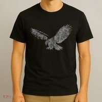 Beautiful Eagle American Bird Silhouette Flying Vintage Usa T-Shirt thumb 3