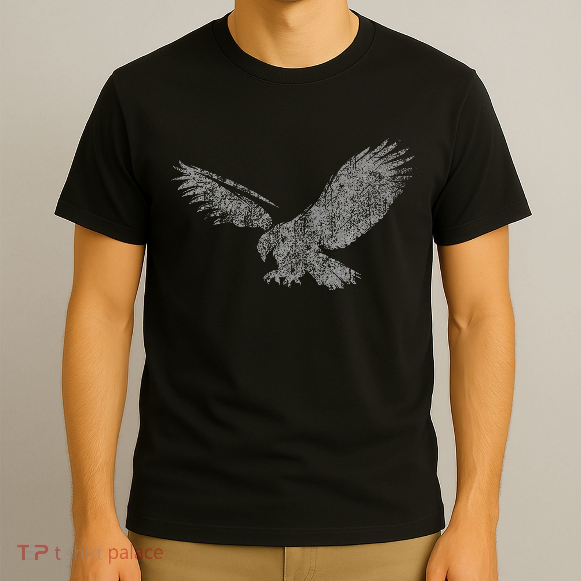 Beautiful Eagle American Bird Silhouette Flying Vintage Usa T-Shirt