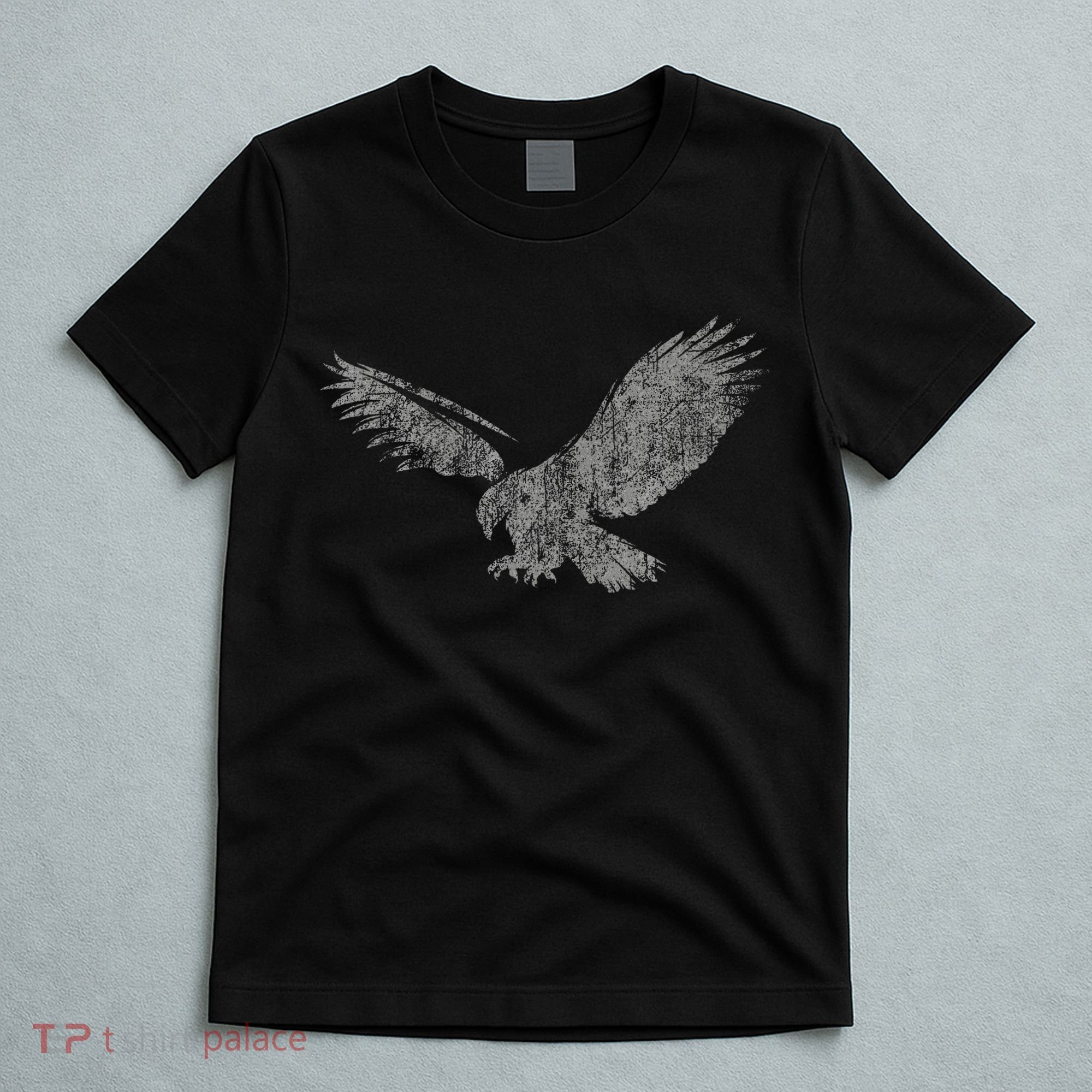 Beautiful Eagle American Bird Silhouette Flying Vintage Usa T-Shirt