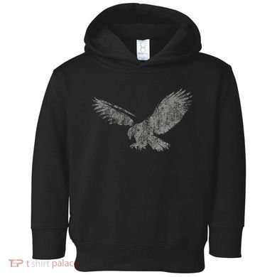 Beautiful Eagle American Bird Silhouette Flying Vintage Usa Toddler Hoodie