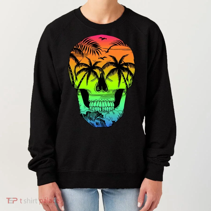 Beach Abstract Skull Women's Sweatshirt
