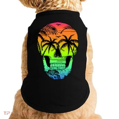 Beach Abstract Skull Doggie Tank