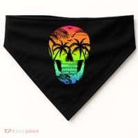 Beach Abstract Skull USA-Made Doggie Bandana thumb 0