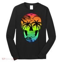 Beach Abstract Skull Long Sleeve Shirt thumb 0
