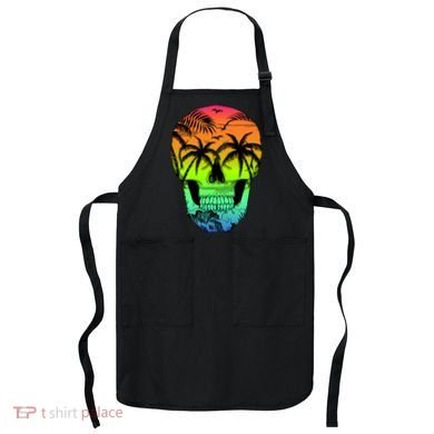 Beach Abstract Skull Apron