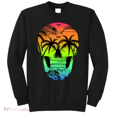 Beach Abstract Skull Sweatshirt