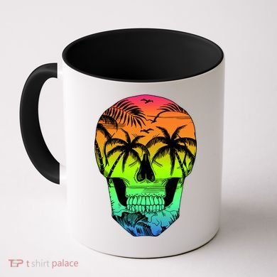 Beach Abstract Skull Coffee Mug