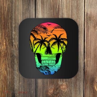 Beach Abstract Skull Coaster