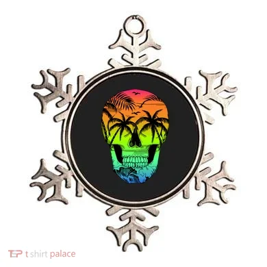 Beach Abstract Skull Ornament