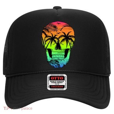Beach Abstract Skull Hat