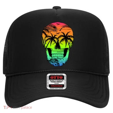Beach Abstract Skull Hat