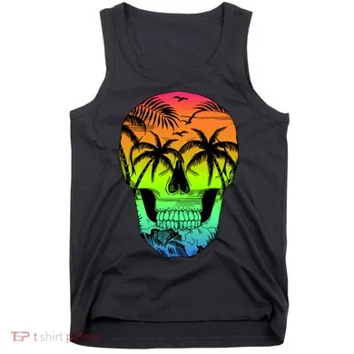 Beach Abstract Skull Tank Top