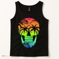 Beach Abstract Skull Tank Top thumb 2