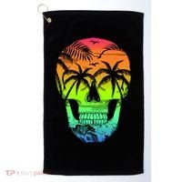 Beach Abstract Skull Golf Towel thumb 0