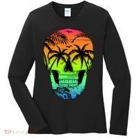 Beach Abstract Skull Women's Long Sleeve Shirt thumb 0