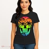 Beach Abstract Skull Women's T-Shirt thumb 4